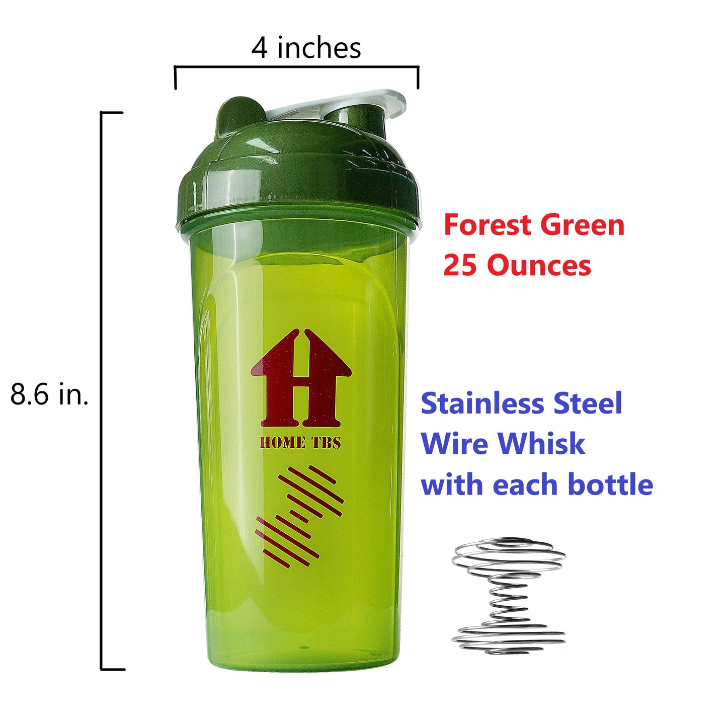 New 3 Shaker Bottles Set for Protein Powder with Wire Whisk and cleaning brush/BOUTEILLE DE MELANGE PROTEINES