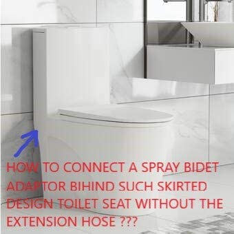Hot and Cold Handheld Spray Bidet with 6 inches extension COMPLET SET