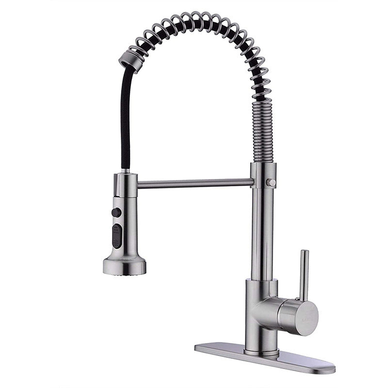 HIGH QUALITY STAINLESS SPRING KITCHEN FAUCET WITH 2 WATER FLOW MODES